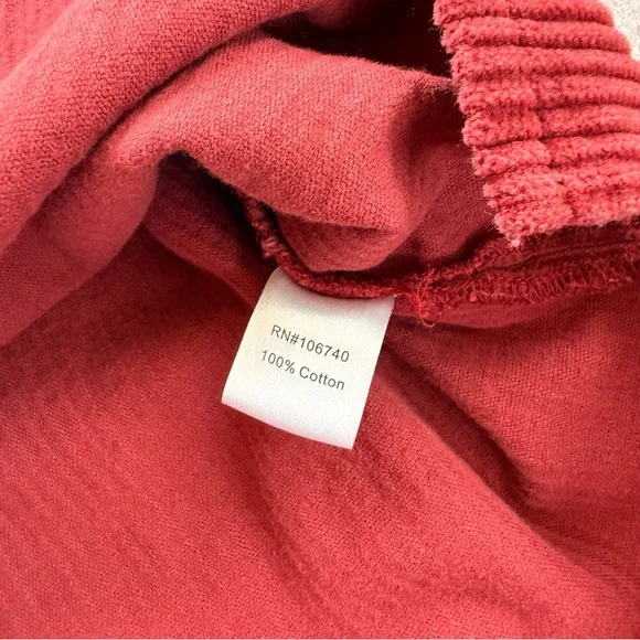 NorthStyle Corduroy Button Front Shirt Deep Red Size Medium - Picture 7 of 12